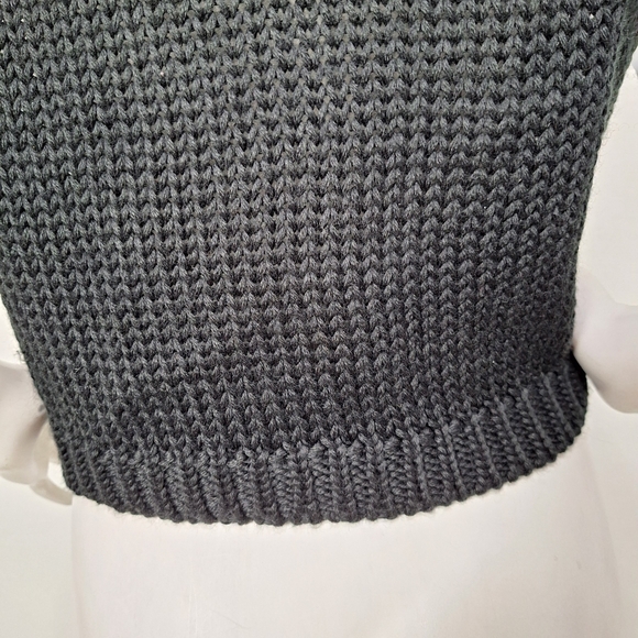 Express NEW Black Wool Blend Preppy Romantic Whimsigoth Knit Cardigan Sweater *M - Picture 7 of 12